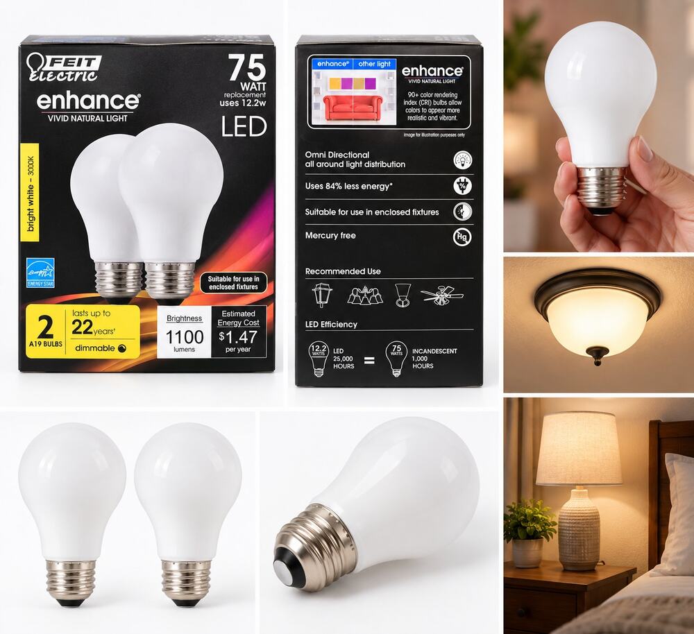 Feit Electric Enhance 75W Replacement LED Light Bulbs